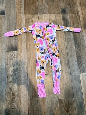 Little Sleepies Pink Puppy Parade Zippy